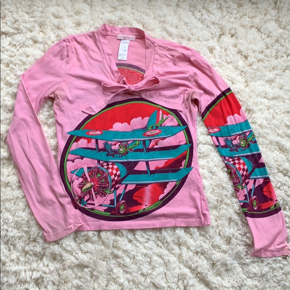 Custo Barcelona Knit Top with Green Pilot